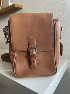 Vintage Tan Leather Coach Bag